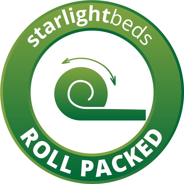 Starlight Beds Close Wave 8 Inch Deep Double Budget Mattress - Comfortable Sprung Support, White (4ft6 Double Size 135x190x20cm) for Guest Rooms, Dormitories & Small Bedrooms