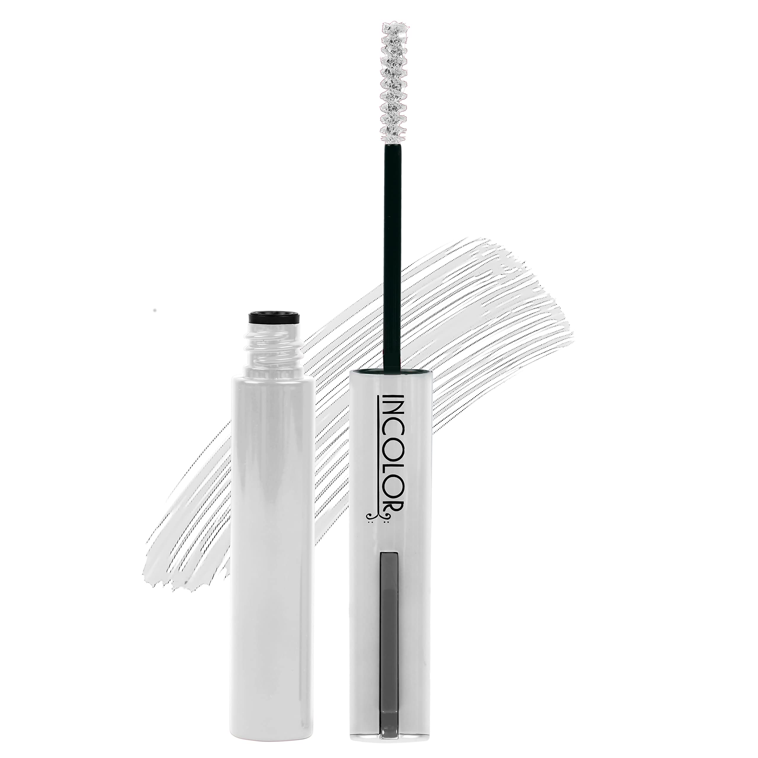 INCOLOR Lightweight Colorful Natural Mascara - Smudge Proof & Long Lasting Eye Makeup (Milky White, 6ml) for Everyday Wear & Professional Makeup Artists | Perfect for Daytime Office Look & Evening Parties