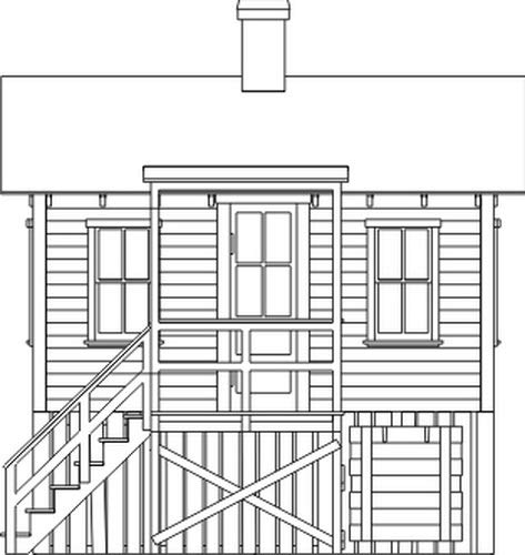 HO Scale Laser-Cut Wood Kit for Model Train Scenery - Cranberry Yard Office Building - Perfect for Railroad Layouts, Dioramas & Miniature Displays