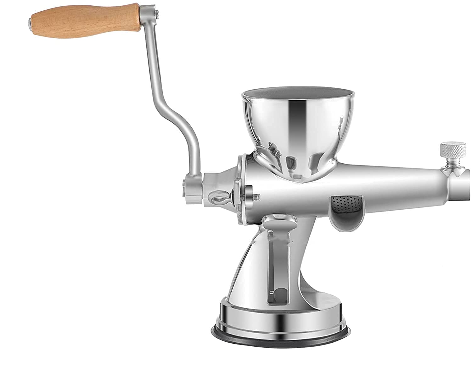 Stainless Steel Manual Juicer - Hand Crank Wheatgrass Juicer with Suction Cup Base | Perfect for Ginger, Celery, Apple & Grape Juice | Ideal for Healthy Juicing at Home, Gym or Office