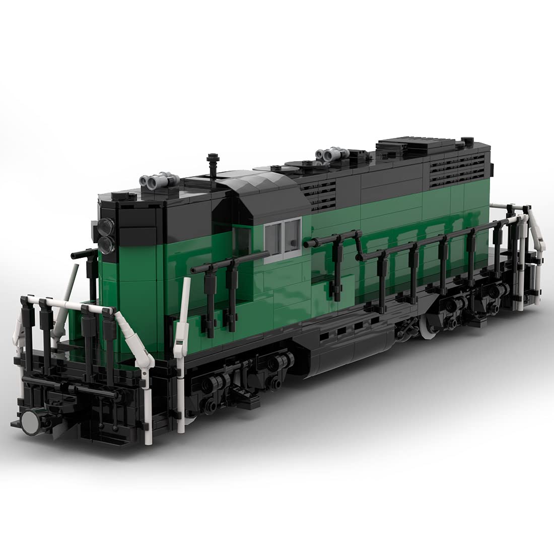 Burlington Northern GP9 Train Locomotive Building Blocks Set - 1269 Pieces MOC-79695 DIY Model Kit, Compatible with LEGO Technic | Collectible Display & STEM Educational Toy for Adults & Kids