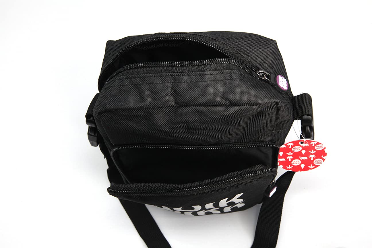 Quik Wikk Unisex Cross-Body Shoulder Sling Bag - Lightweight & Water-Resistant (Black) | Perfect for Travel, Gym, Hiking & Everyday Use