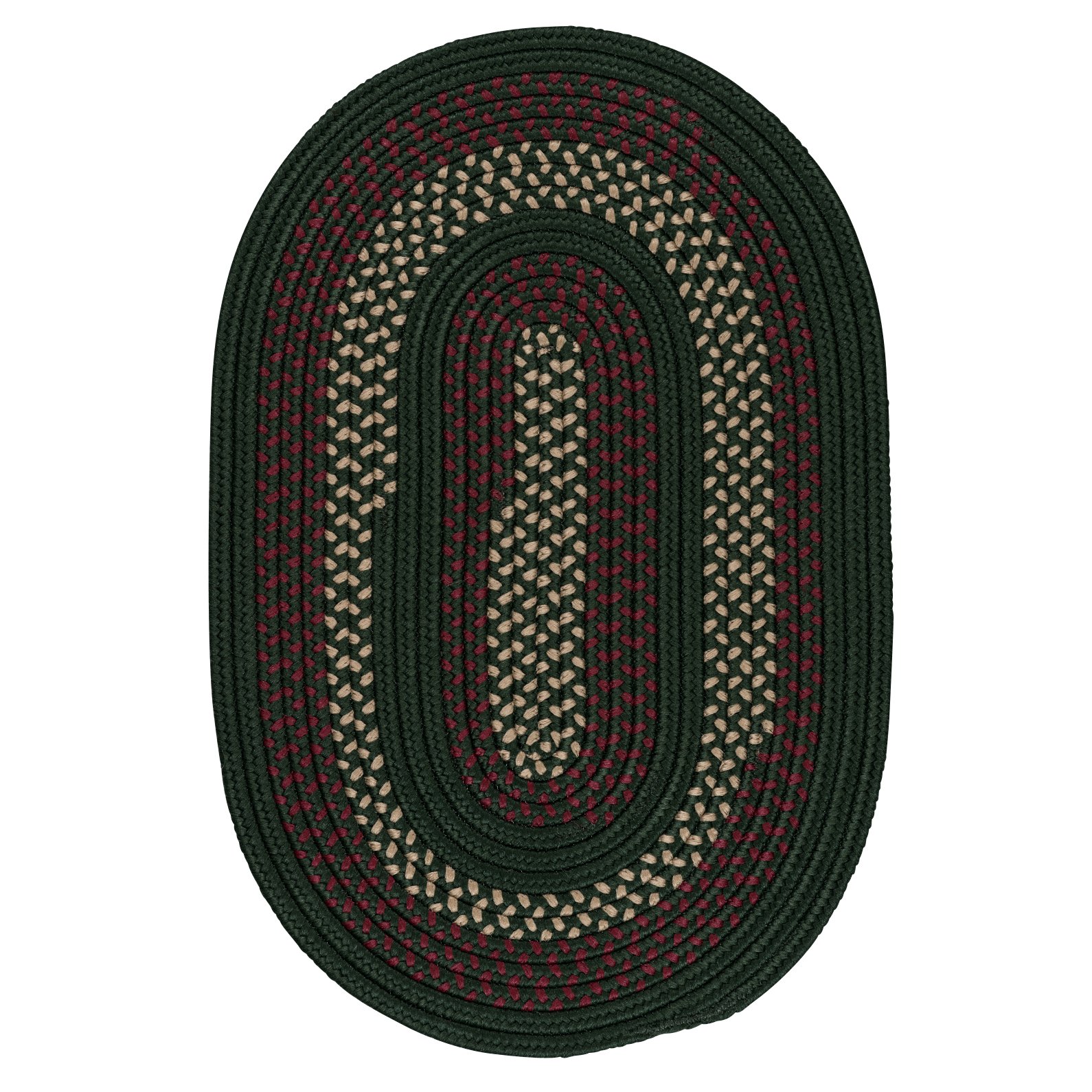 Premium Deerfield Oval Area Rug - 2x4 Feet Soft Plush Hunter Green - Perfect for Living Room, Bedroom, or Office Decor