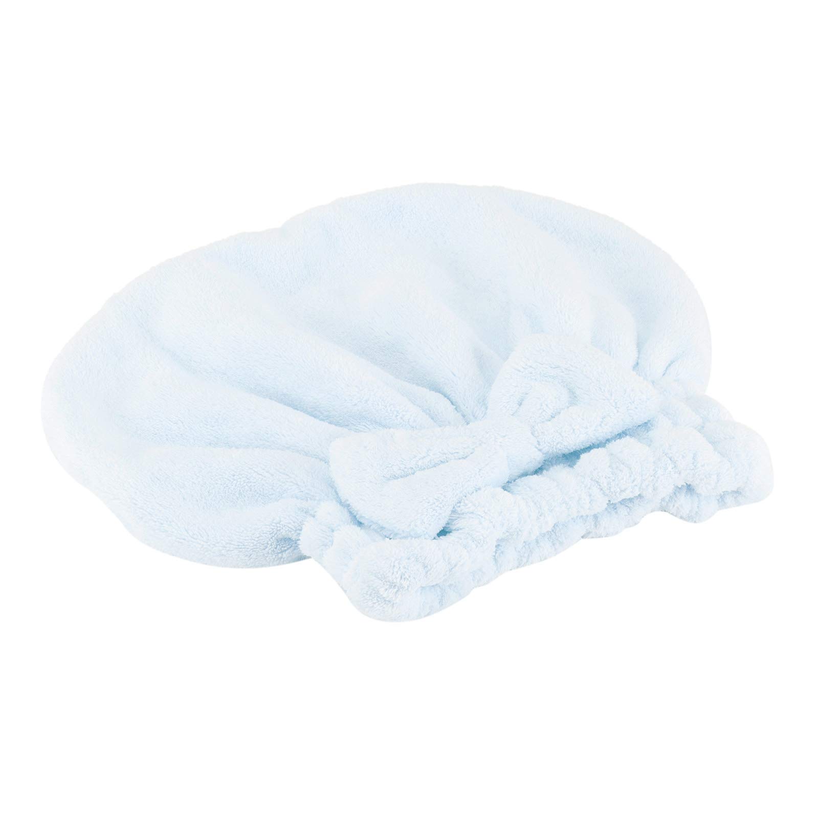 Excluzo 2-Pack Rapid Drying Hair Towel Wrap Set - Ultra Absorbent Microfiber Hair Drying Cap for Shower, Bath & Makeup (Blue) | Perfect for Travel, Gym & Salon Use