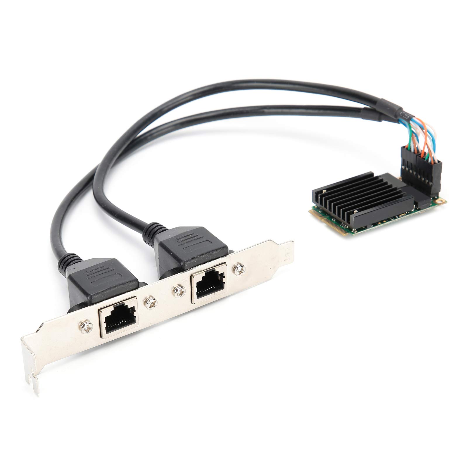 Mini PCIe Gigabit Ethernet Network Card - Dual RJ45 Port, 10/100/1000Mbps, Intel 82583V Chipset Compatible with Linux - Ideal for Industrial PCs, Servers & Embedded Systems