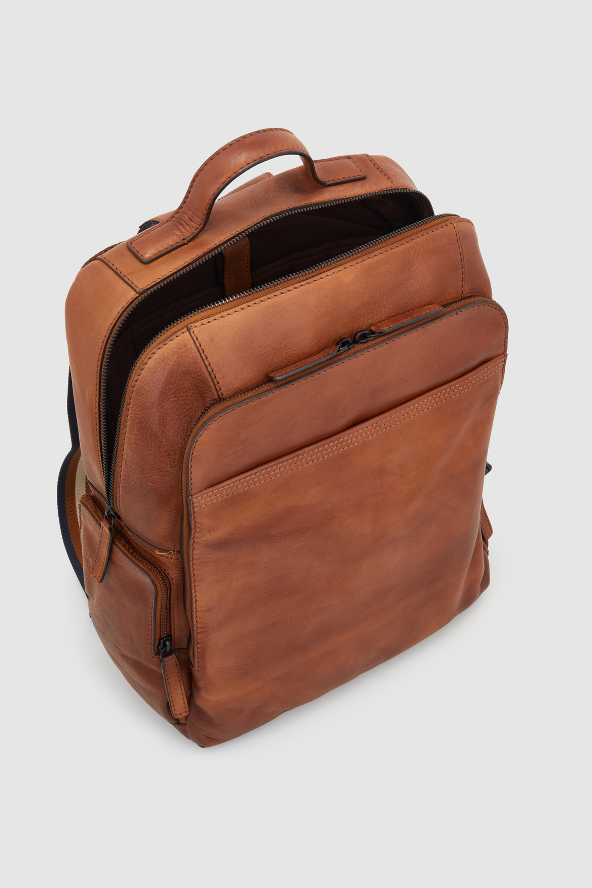 Premium Lucas Genuine Leather Large Backpack for Men & Women - Durable Travel, Work & College Laptop Bag - Water-Resistant Business Commuter Backpack with USB Charging Port