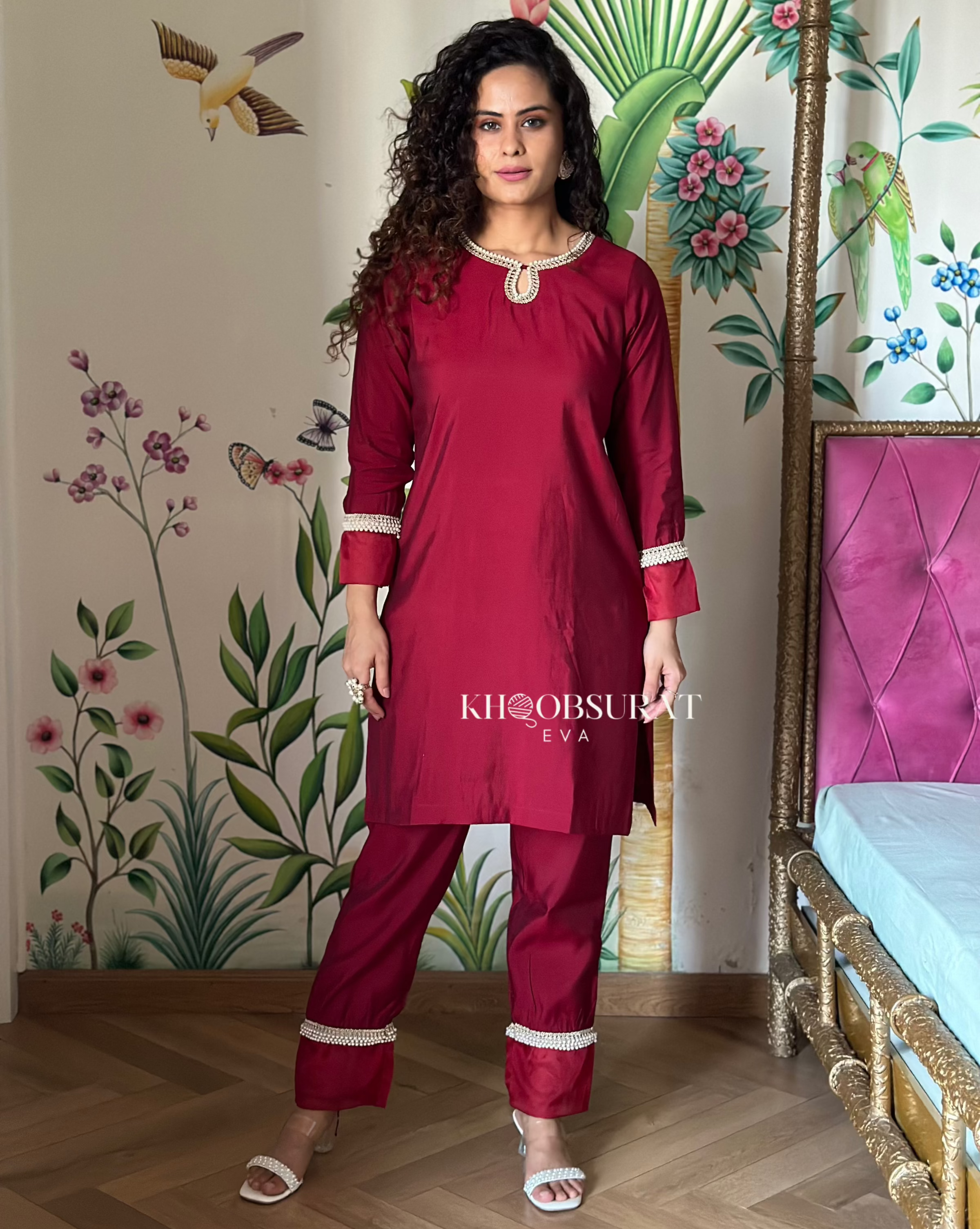 Elegant Indian Wedding Red Kurta Set for Women - Traditional Embroidered Anarkali Dress with Dupatta - Perfect for Bridal, Festivals & Special Occasions