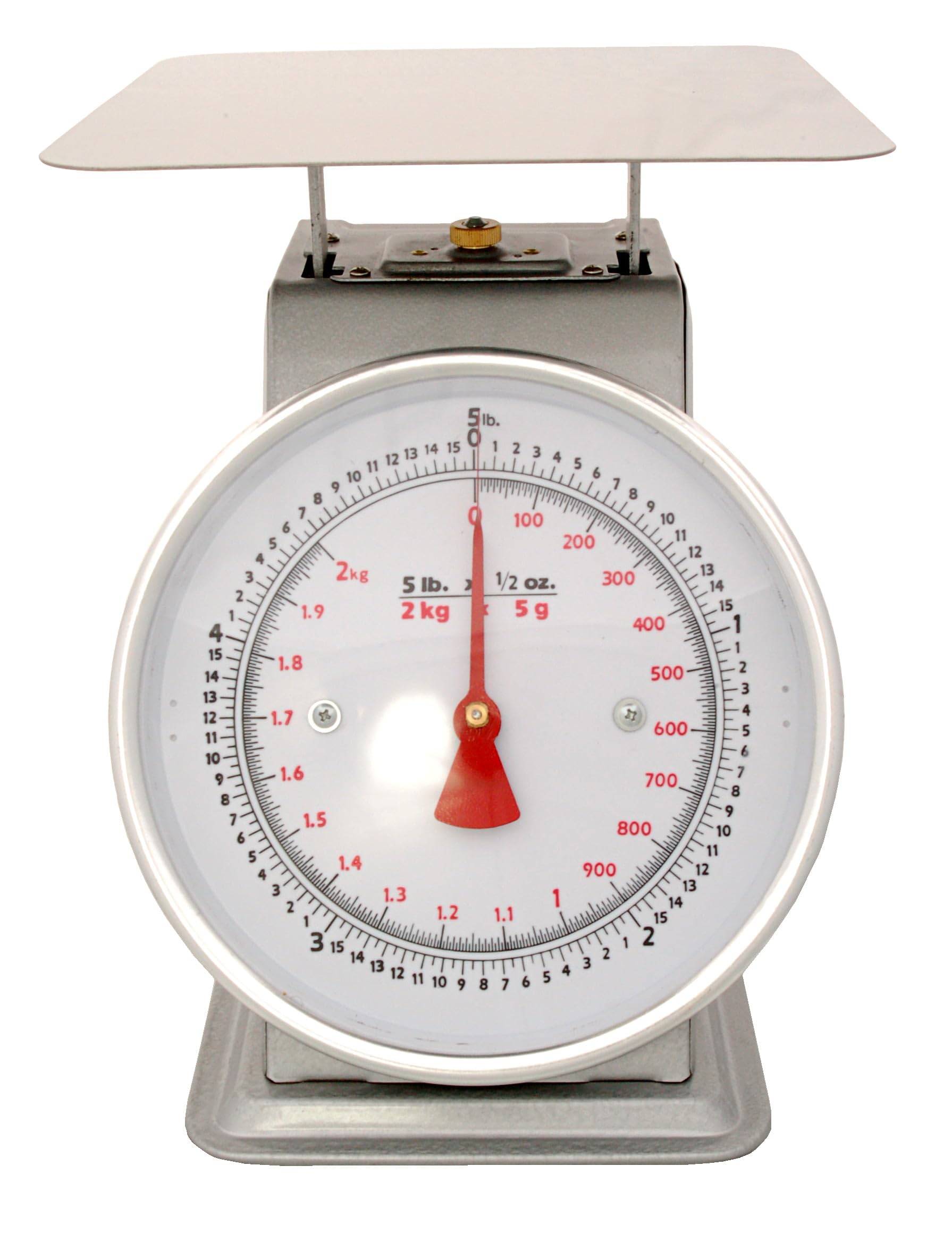 Zenport Accuzen 5-lb Mechanical Dial Scale - White | High Precision Kitchen & Postal Scale for Cooking, Baking, Shipping & Mailing | Compact Platform Design for Home & Office Use
