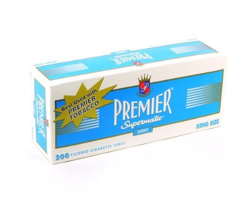 Premier King Lights Cigarette Tubes - 50 Count Case | Fresh & Sealed | Perfect for Rolling Your Own Smokes at Home or On-the-Go