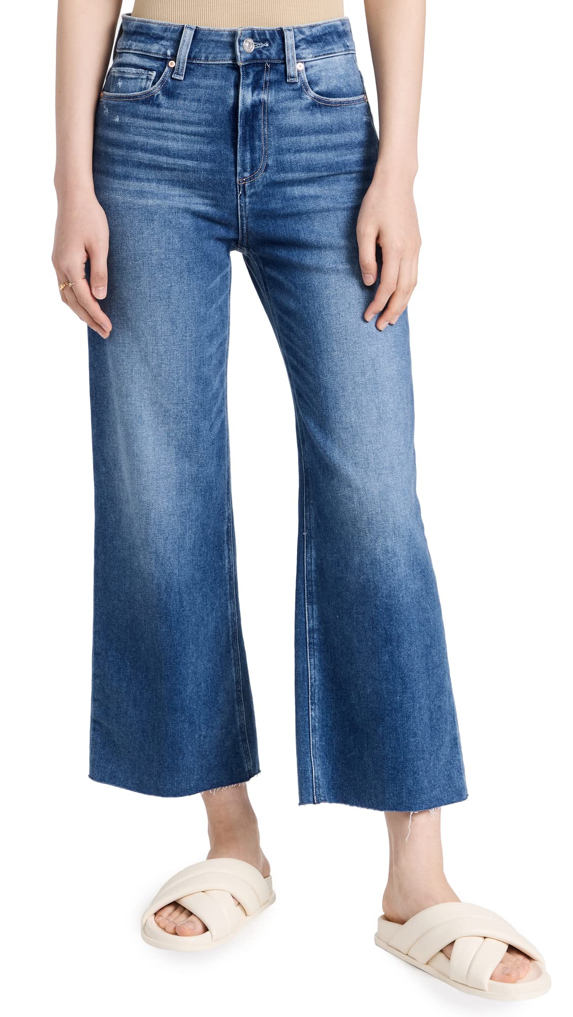 PAIGE Women's Anessa Raw Cuff Jeans - High Waist Skinny Denim Pants for Women | Perfect for Casual Wear, Office & Night Out