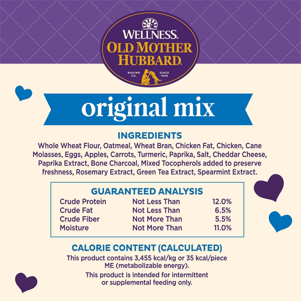 Old Mother Hubbard Crunchy Classic Natural Original Assortment Small Biscuits Dog Treats - Healthy Training Snacks for Small & Medium Dogs, Perfect for Rewards & Travel