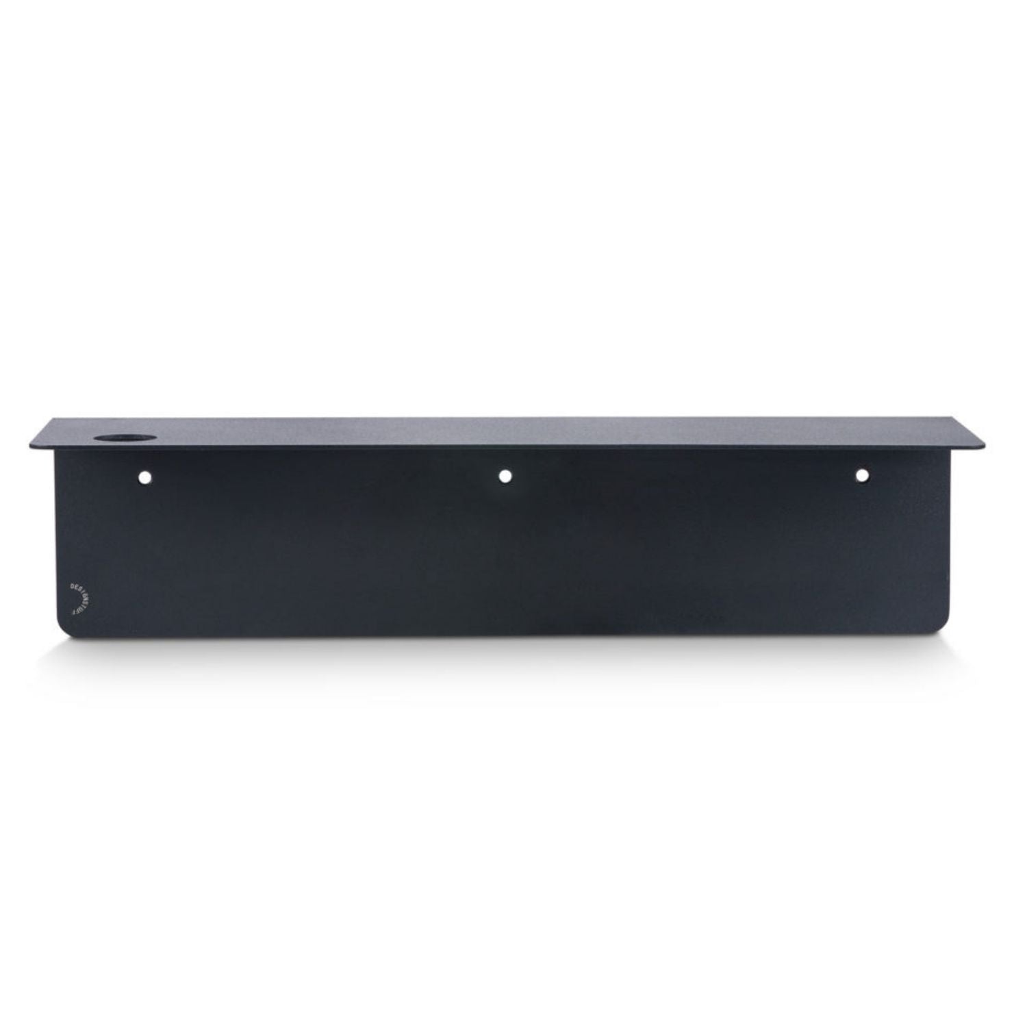 Black Wall Mounted Shelf with Single Soap Dispenser Holder - 40cm Bathroom Organizer for Soap, Toothbrush & Essentials | Perfect for Small Spaces, Vanity & Shower Organization