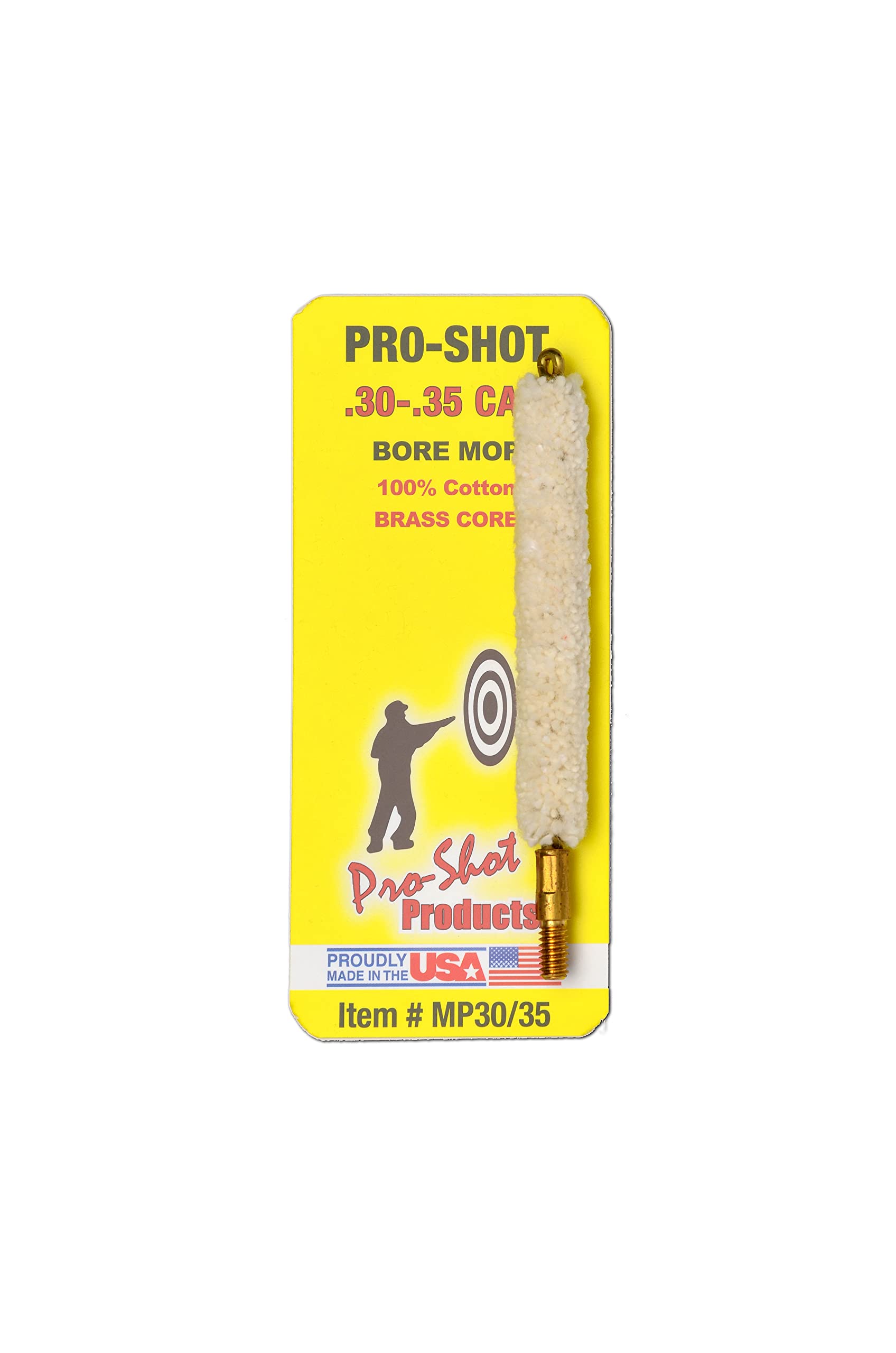 Pro Shot .30-.35 Caliber Mop - Premium Cleaning Patches for Airgun & Pellet Gun Barrels - Perfect for Maintenance & Accuracy Improvement