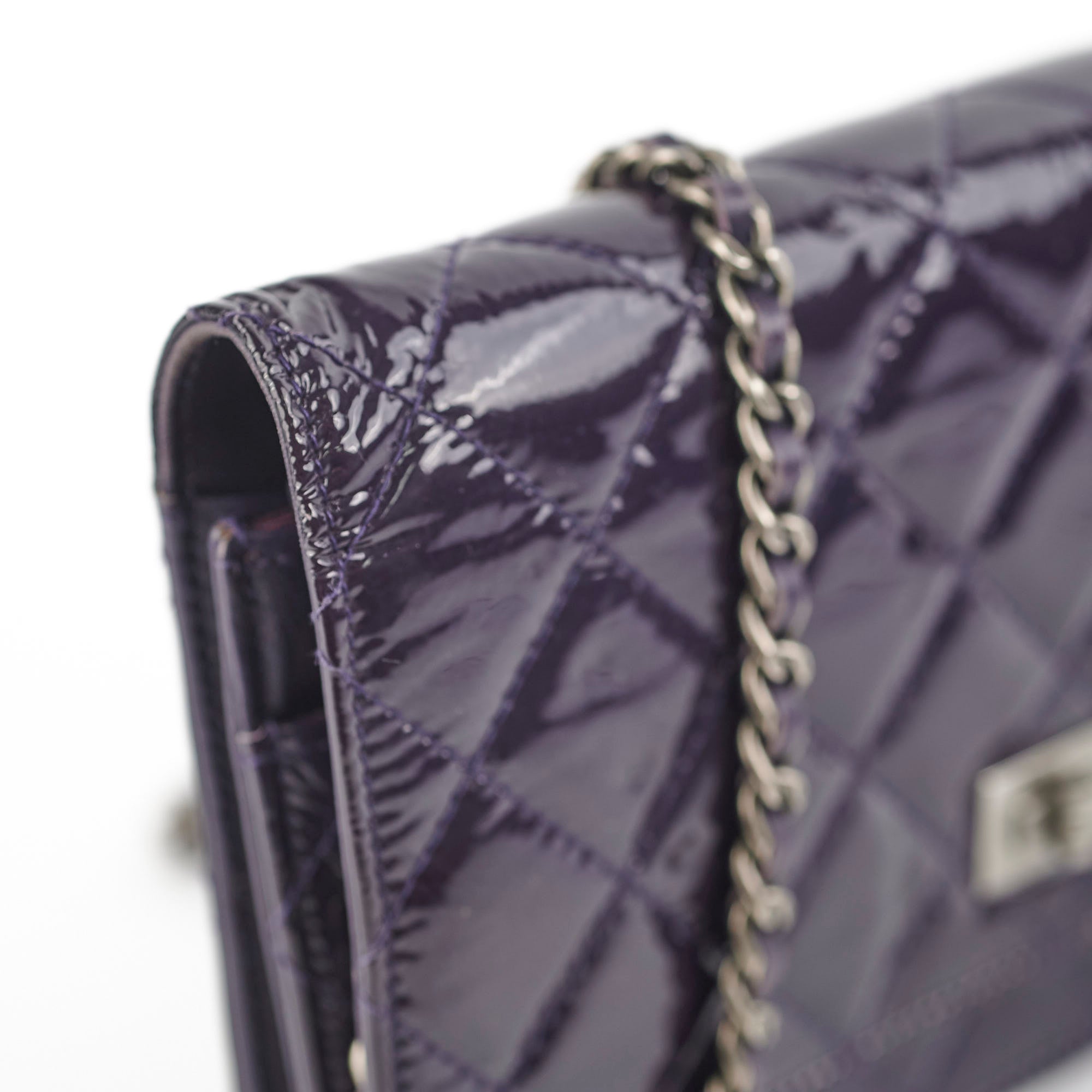 Chanel Reissue Patent Leather Wallet On Chain WOC in Purple - Luxury Crossbody Bag for Women, Perfect for Evening Events & Date Nights
