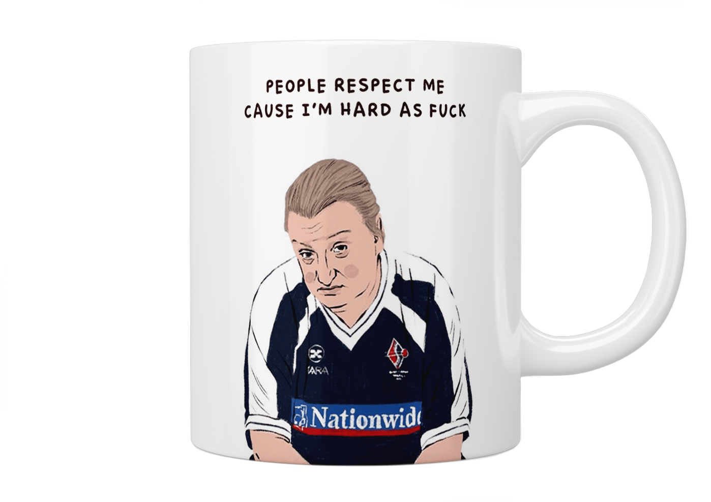 Kerry Mucklowe 'People Respect Me Cause I'm Hard As Fuck' Funny Coffee Mug - Perfect for Office, Home & Gifts - Insulated Ceramic Cup for Hot & Cold Drinks
