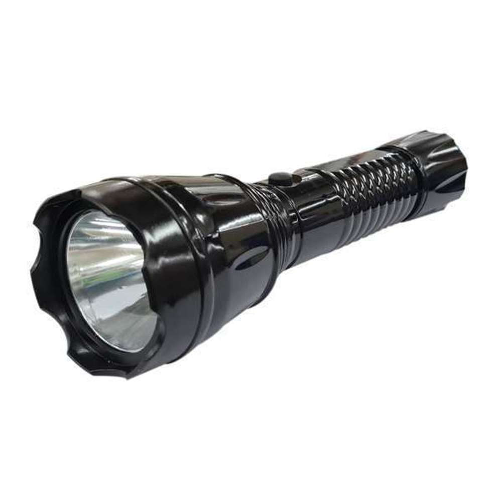High-Powered ABS LED Flashlight with Focus Beam - 2D Battery Operated for Camping, Hiking, and Emergency Use