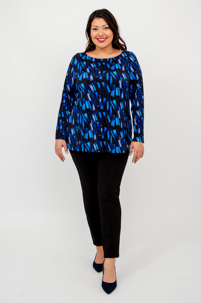 Cheerful Bamboo Print Top - Eco-Friendly Women's Blouse for Casual Wear & Summer Outfits