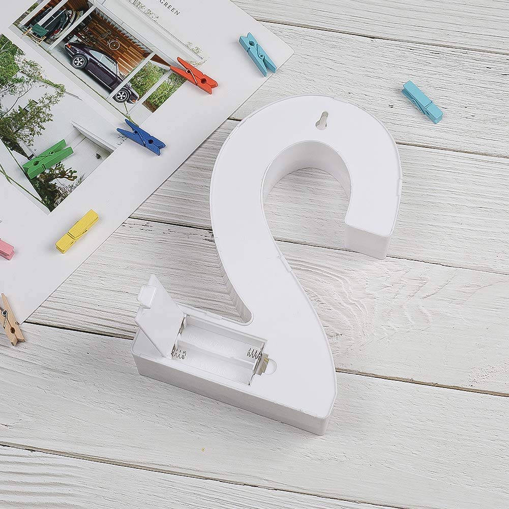 White LED Marquee Letter & Number Lights with Diamond Bulbs - 2AA Battery Powered Alphabet Signs for Wedding, Birthday, Christmas Decor - Perfect for Home, Bar, Party & Romantic Confession Scenes
