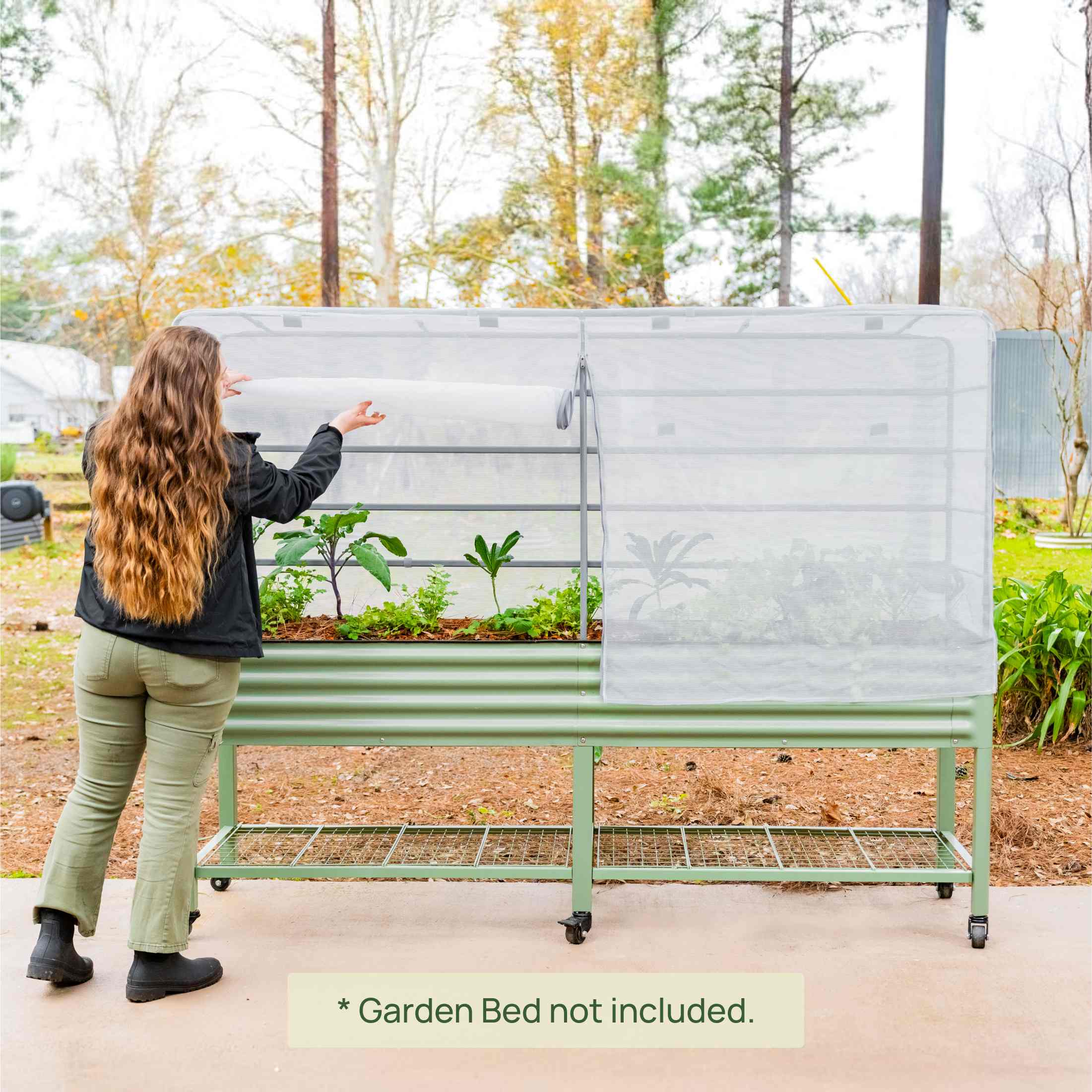 4 in 1 Trellis and Cover System for Raised Garden Beds - Perfect for Plant Support, Pest Protection, and Vertical Gardening in Backyards