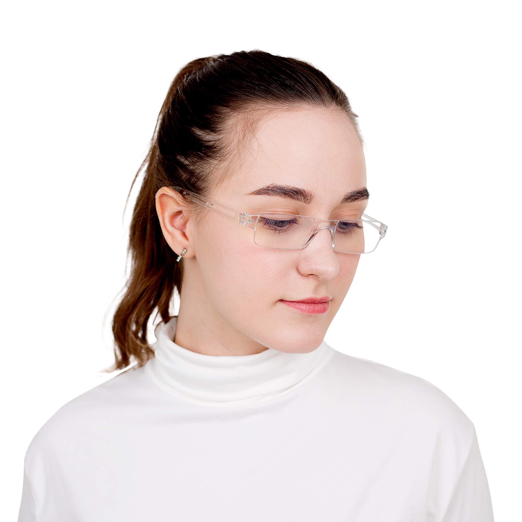 LifeArt 2/4 Pairs Blue Light Blocking Reading Glasses for Men & Women - Anti Eyestrain Computer Glasses with Rectangle Frame for Office Work & Screen Time