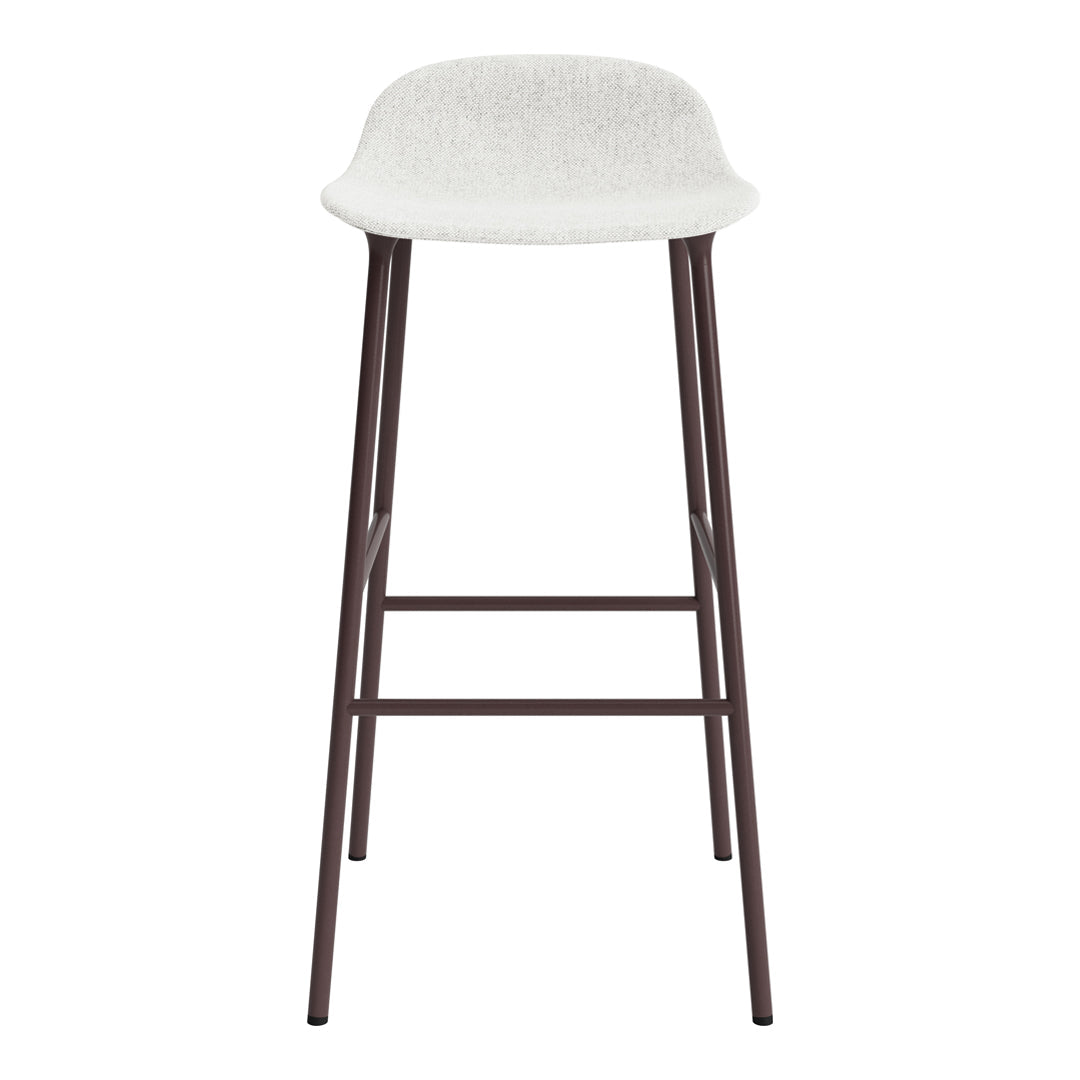 Modern Form Bar Stool with Metal Legs & Upholstered Seat - Perfect for Kitchen Islands, Home Bars & Commercial Use