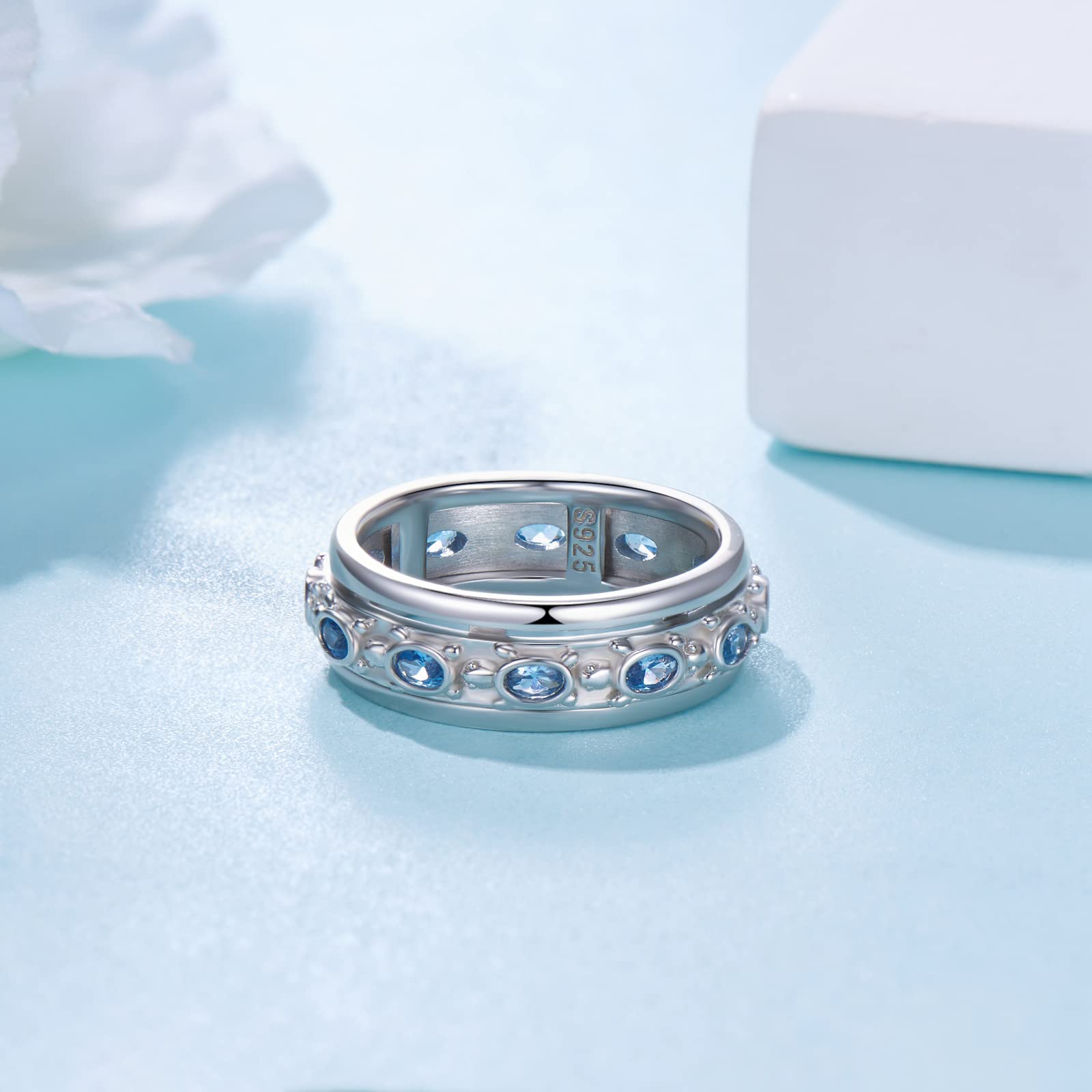 925 Sterling Silver Sea Turtle Spinner Ring for Women - Anxiety Relief & Stress Relief Fidget Jewelry - Perfect Gift for Anxiety, ADHD, Autism - Great for Office, Travel, Meditation & Daily Wear