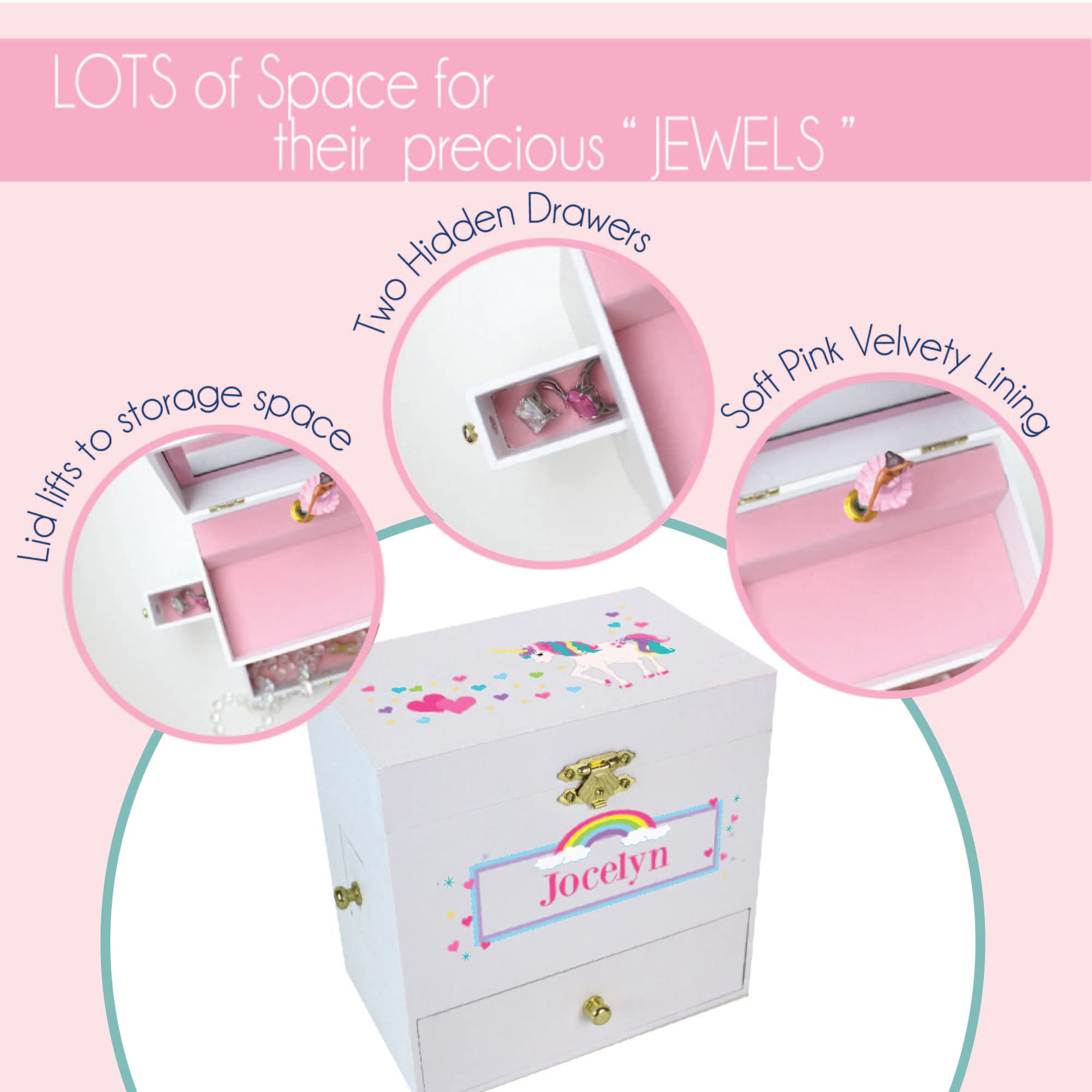 Personalized Blonde Ballerina Jewelry Box with Music - Elegant Dance Recital Gift for Girls, Perfect for Birthdays, Ballet Performances & Keepsake Storage