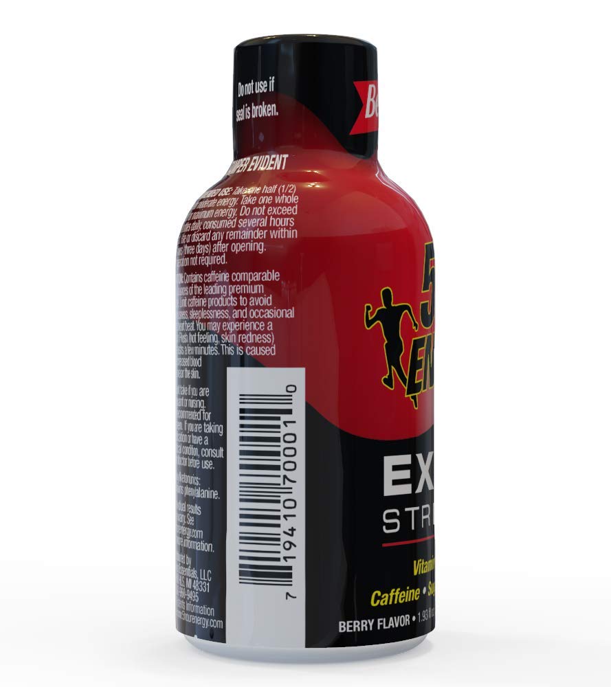 5 Hour Energy Extra Strength Energy Shot - 2 Oz Bottles (Pack of 48) | Boost Focus & Stamina for Workouts, Study & Long Drives