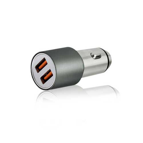 Bakeey QC3.0 Fast Charging Dual USB Car Charger - Compatible with iPhone, Samsung, iPad, Tablets & Cameras - Perfect for Road Trips & Travel Charging