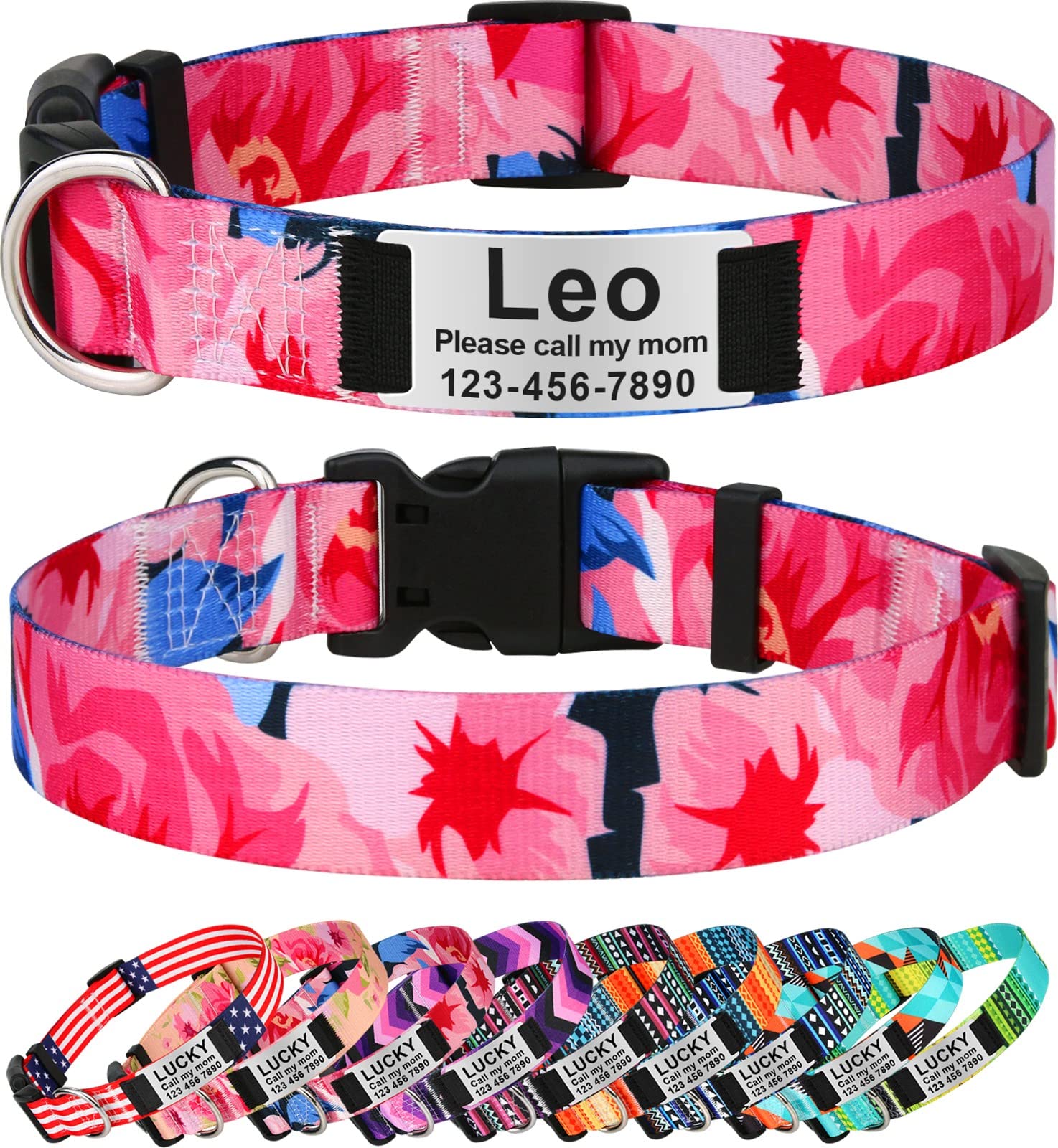 Taglory Unique Designer Soft Dog Collar for Small Medium Large Dogs - Western Style Pet Collar for Puppies, Comfortable & Adjustable - Perfect for Daily Walks, Training & Outdoor Adventures