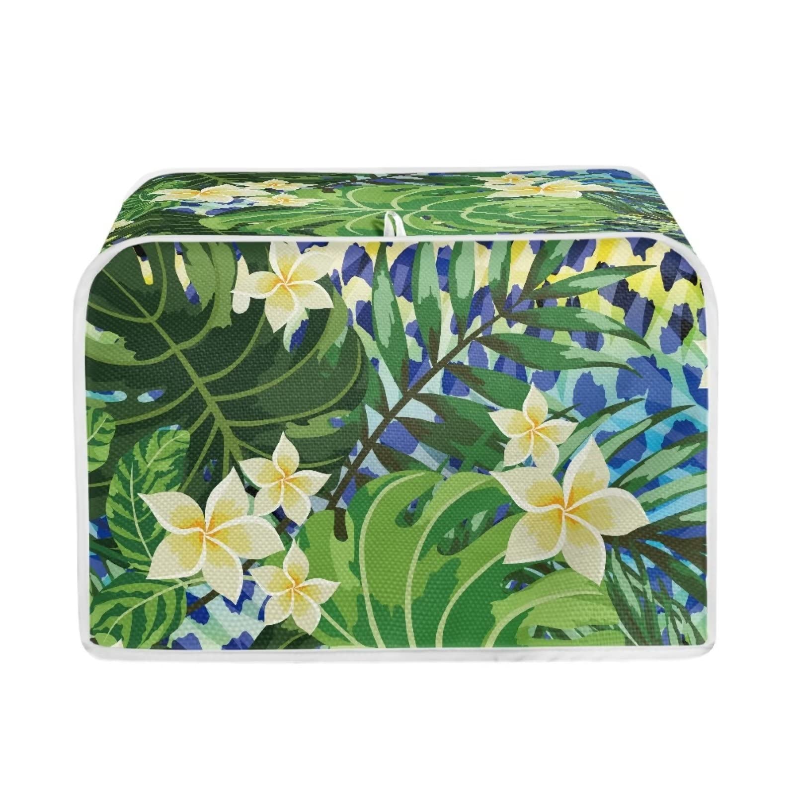 Uasibuni Floral Leaf Pattern 2-Slice Toaster Cover - Dustproof Kitchen Appliance Protector for Bread Toasters & Ovens | Perfect for Home, Cafe & Bakery Use