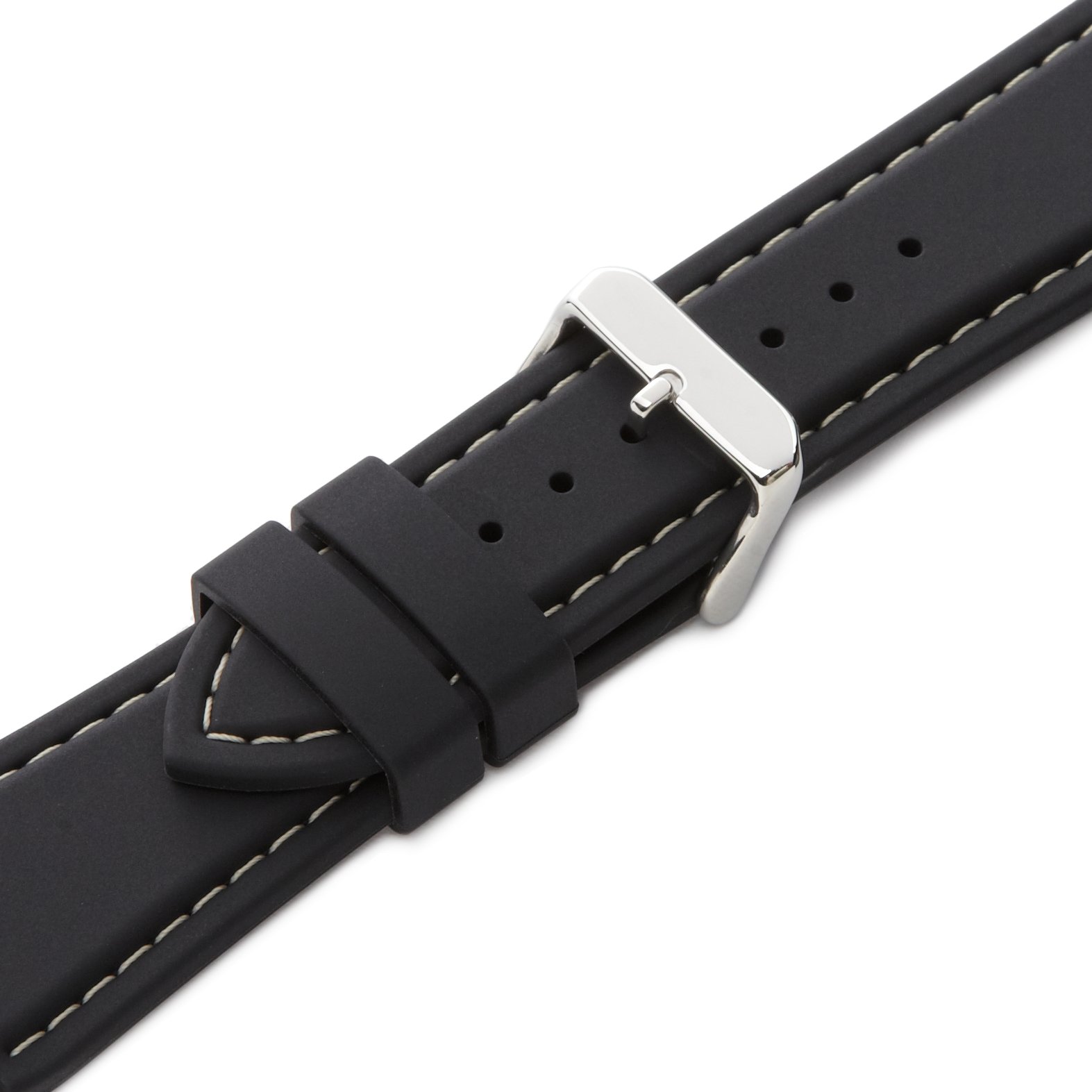 Hadley-Roma MS3345RF 180 Genuine Silicone Diver Sport Watch Band for Men - Waterproof, Durable Replacement Strap for Dive Watches - Perfect for Swimming, Snorkeling & Outdoor Activities