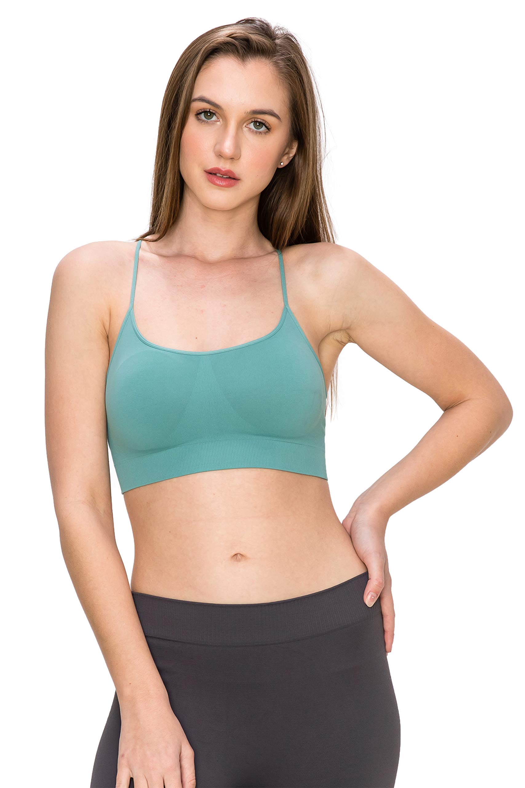 Kurve Women's Shelf Bra Padded Cami with Removable Pads - UPF 50+ Sun Protection, Made in USA | Comfortable Layering Top for Yoga, Lounge & Everyday Wear