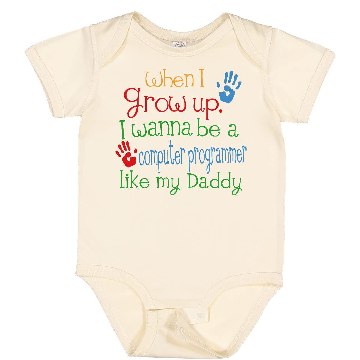 Inktastic Computer Programmer Like Daddy Baby Bodysuit - Cute Coding-Themed Onesie for Infants & Toddlers - Perfect Gift for Tech-Savvy Dads & Programmer Families