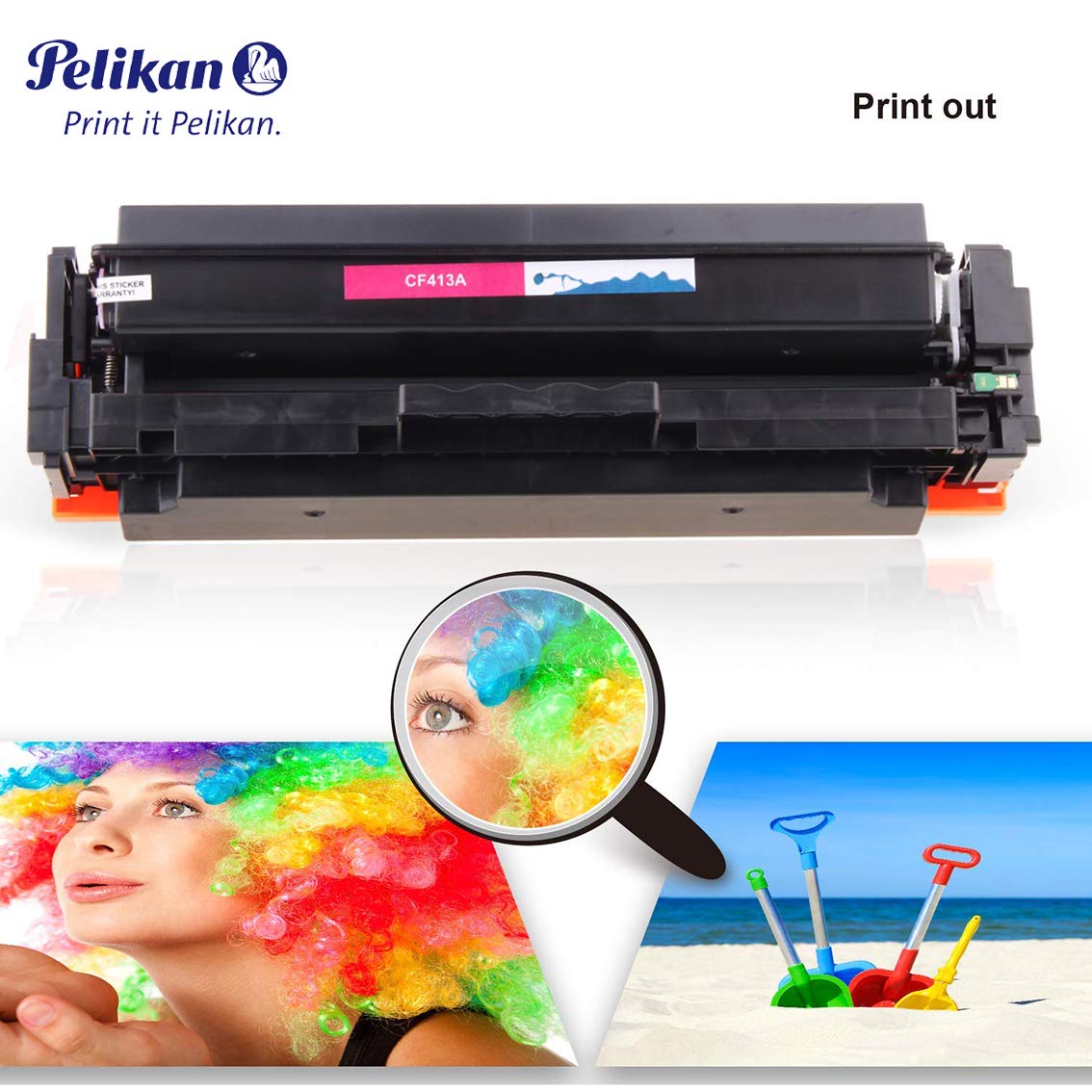 Pelikan 4284297 Magenta Toner Cartridge - Replacement for HP CF413X (Compatible with HP LaserJet Pro M452DN, M452DW, M452NW & MFP M477FDW, M477FDN, M477FNW, M377) - High-Yield Printing for Office & Home Use