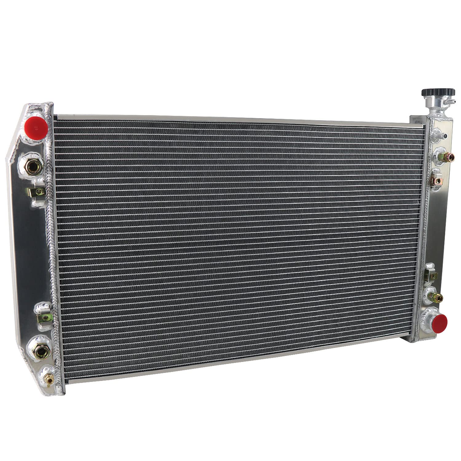 4 Row Aluminum Radiator Shroud with Fan Relay for 1988-1999 Chevy GMC C1500 C2500 C3500 K1500 K2500 K3500 Pickup Trucks - 28