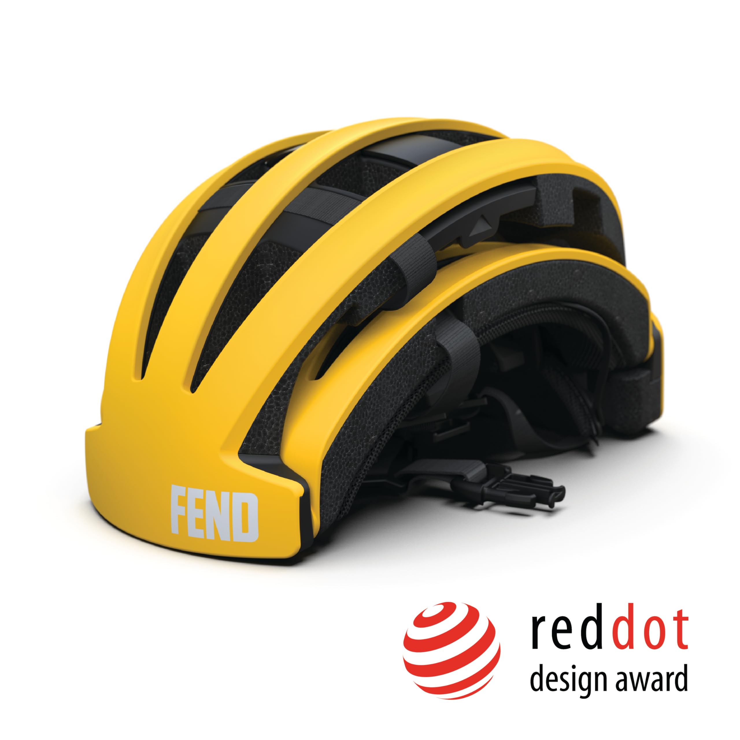 FEND One Foldable Bike Helmet for Adults - Lightweight Collapsible Cycling Helmet (50% Compact Size) - CPSC Safety Certified for Road Bikes, Scooters & Commuting - Perfect for Urban Cycling, Bike Sharing & Travel