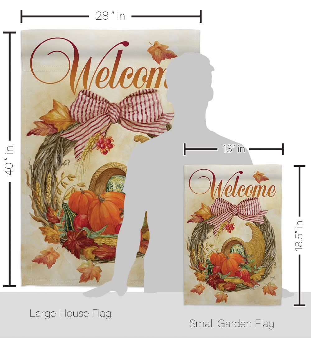 Fall Harvest Cornucopia Wreath Kit - Home & Garden Decor for Autumn