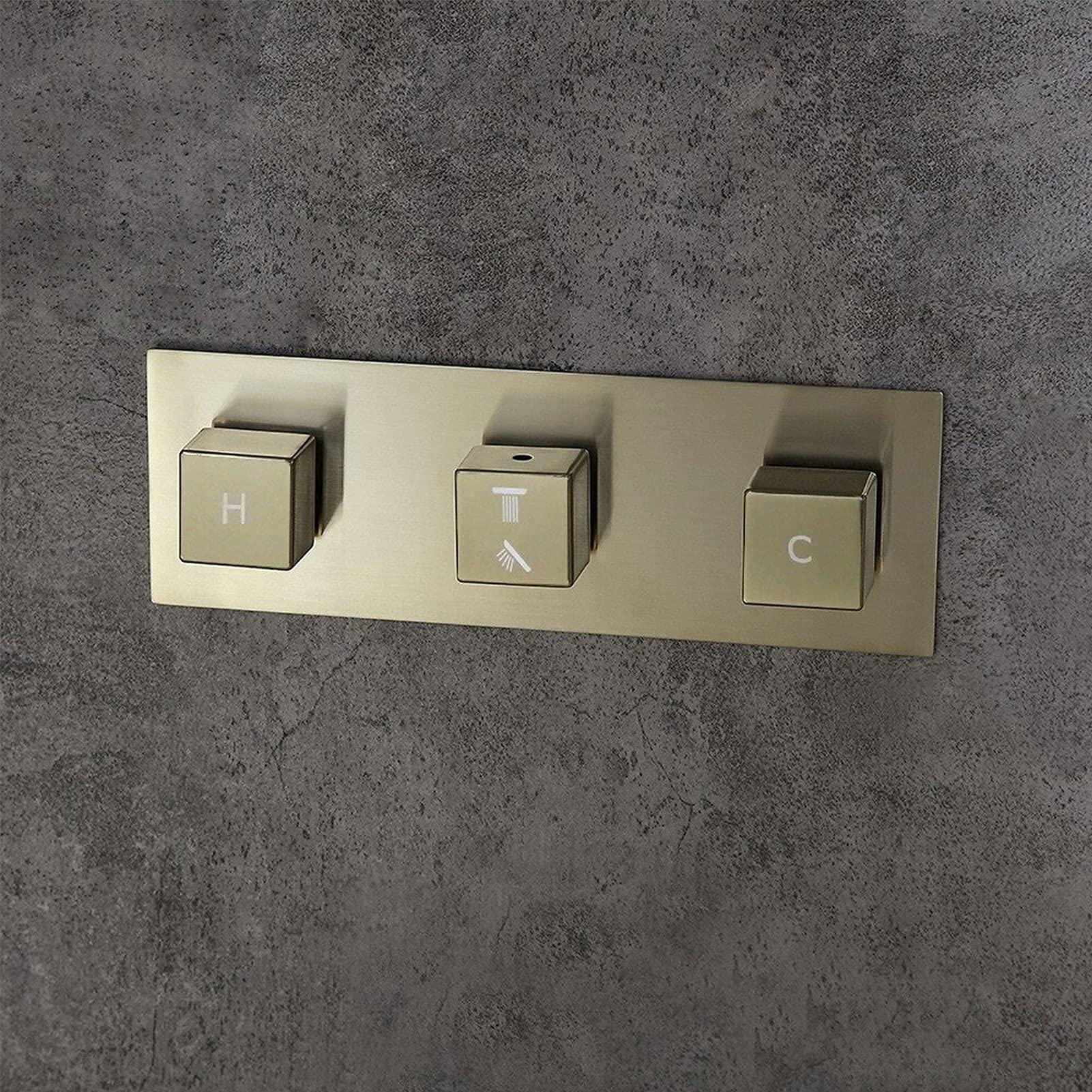 Premium Brushed Gold Shower Faucet Set - 10