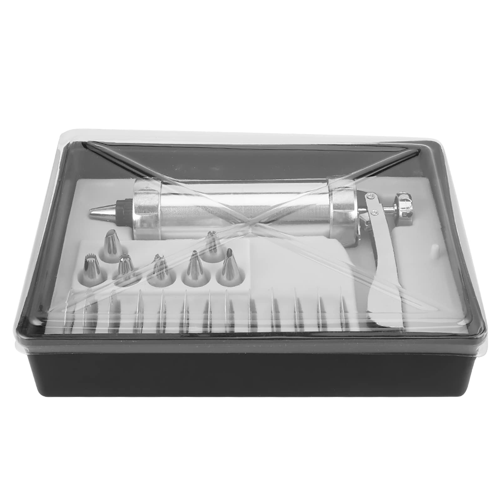 Premium Fdit Cookie Press Gun Kit - Aluminum Alloy Biscuit Maker with 12 Nozzles for Baking, Cake Decorating & Pastry Piping | DIY Cookie Press Tool for Christmas, Weddings & Home Baking Parties