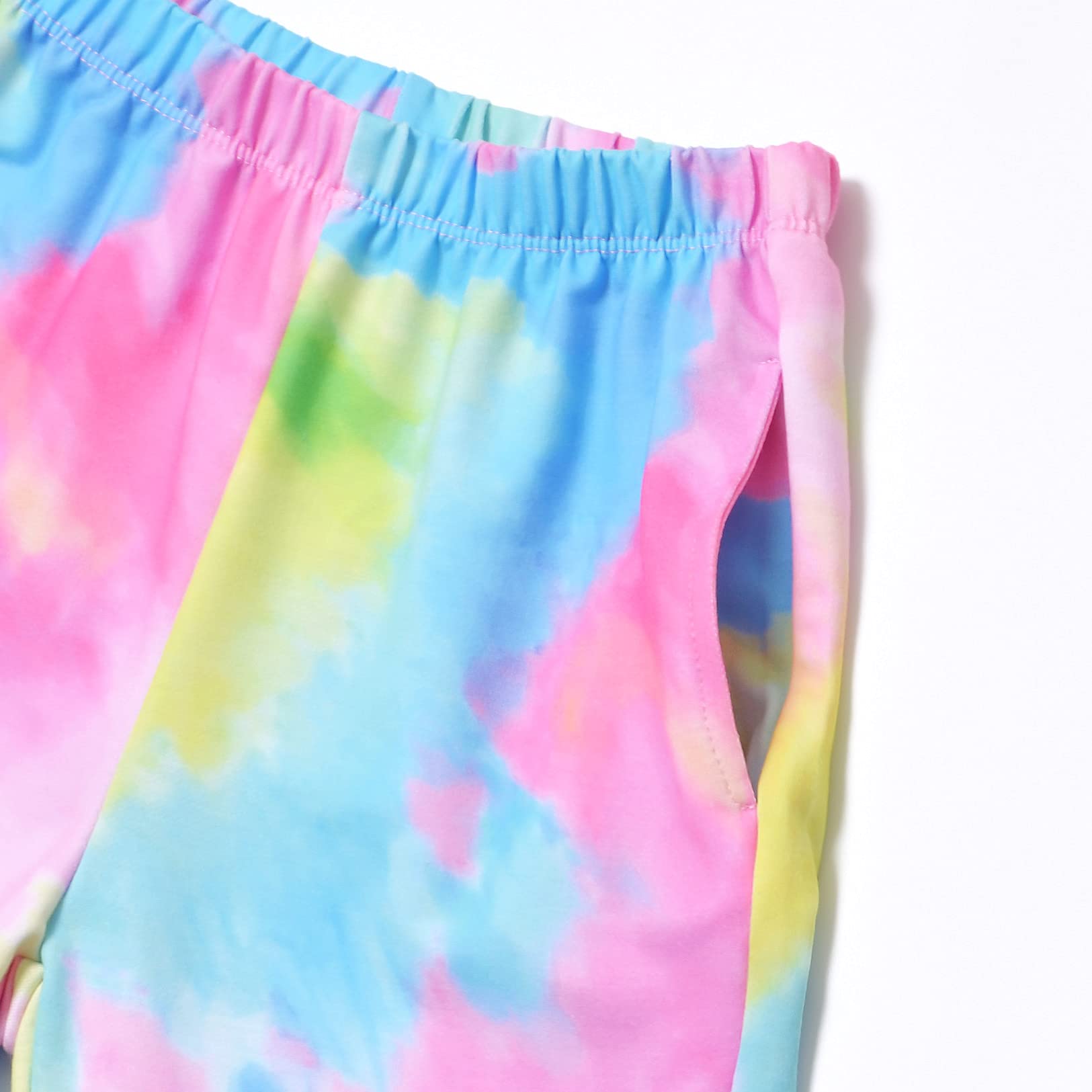 Jxstar Girls Tie Dye Hoodie & Sweatpants Set - Trendy Pullover Tracksuit Outfit for School, Sports & Casual Wear