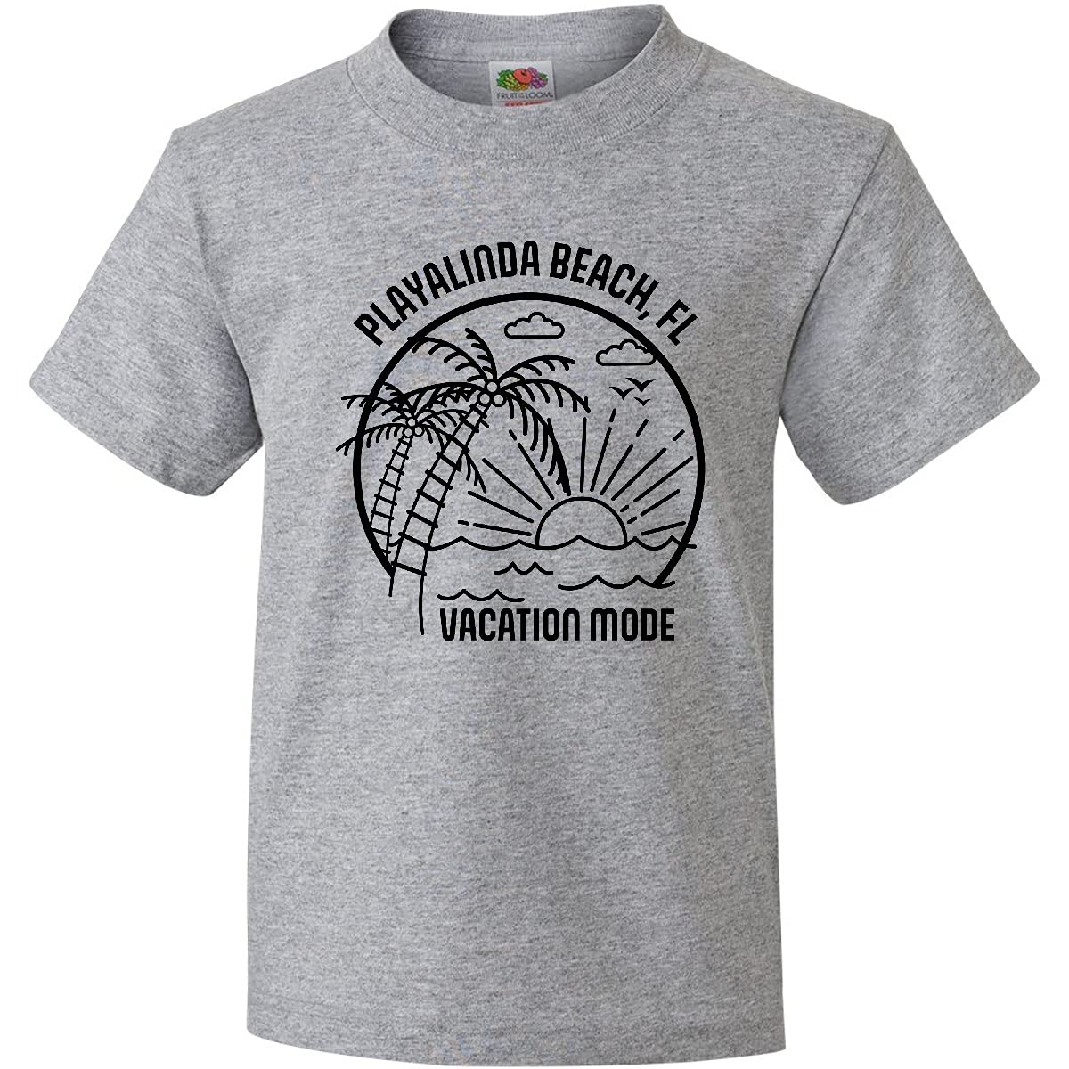 Inktastic Summer Vacation Mode Playalinda Beach Florida Youth T-Shirt - Fun Beachwear for Kids & Teens