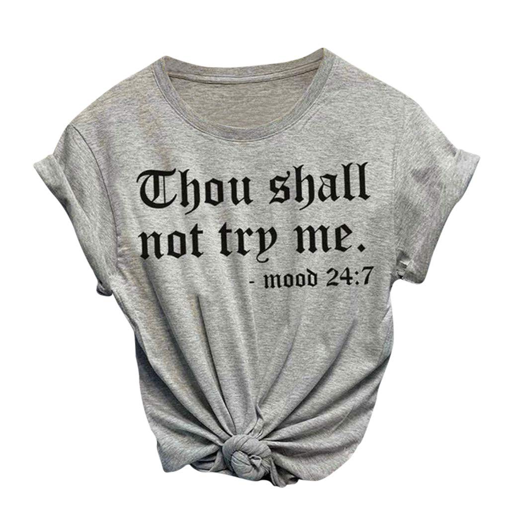 Gloneld Women's Letter Print T-Shirt - Fashion Casual Round Neck Short Sleeve Graphic Tee Top for Everyday Wear & Street Style Outfits
