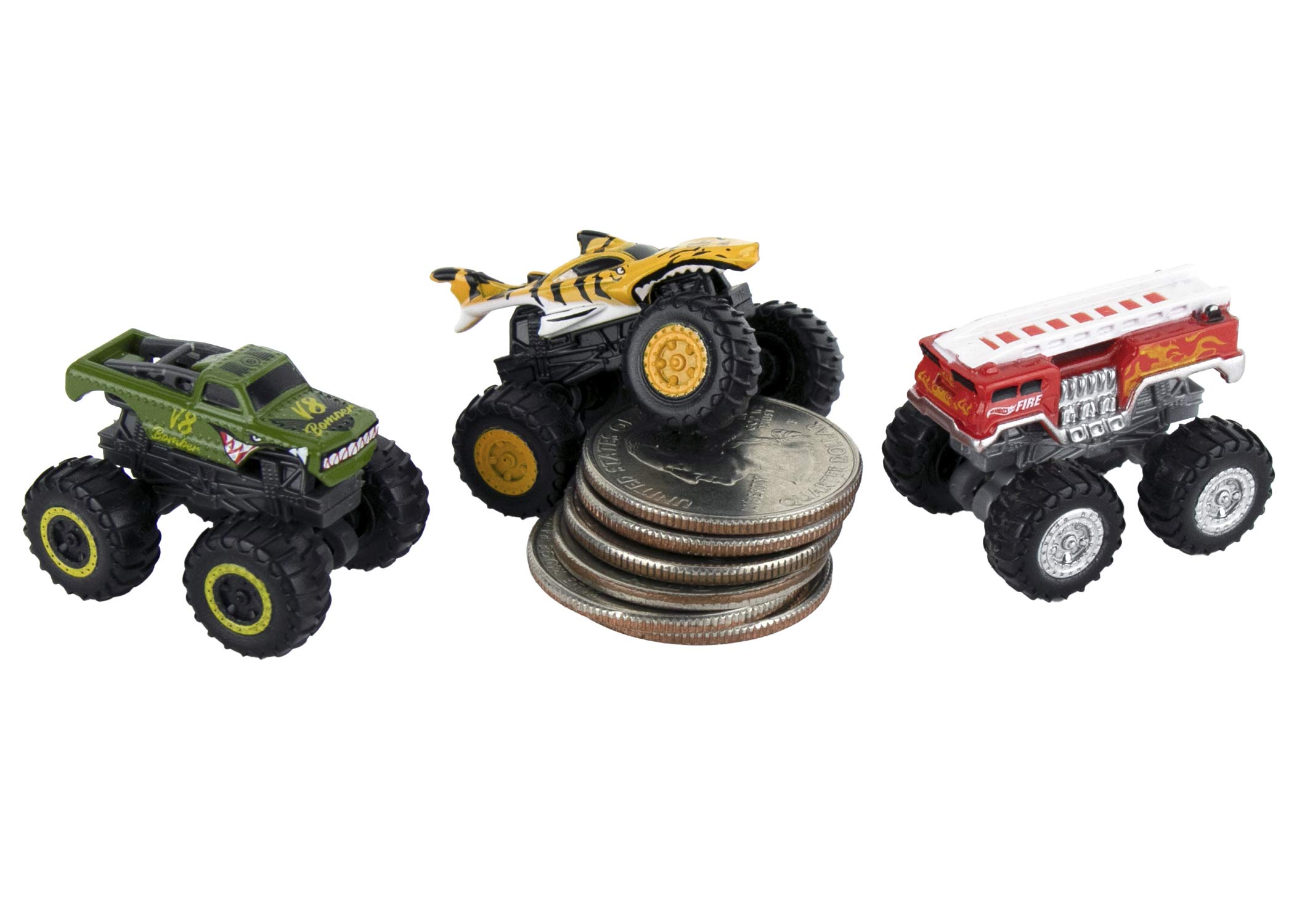 World's Smallest Hot Wheels Monster Trucks Series 2 - Miniature Die-Cast Toy Car Collection (Blue, 529) - Perfect for Kids' Playtime, Collectors & Gift Giving