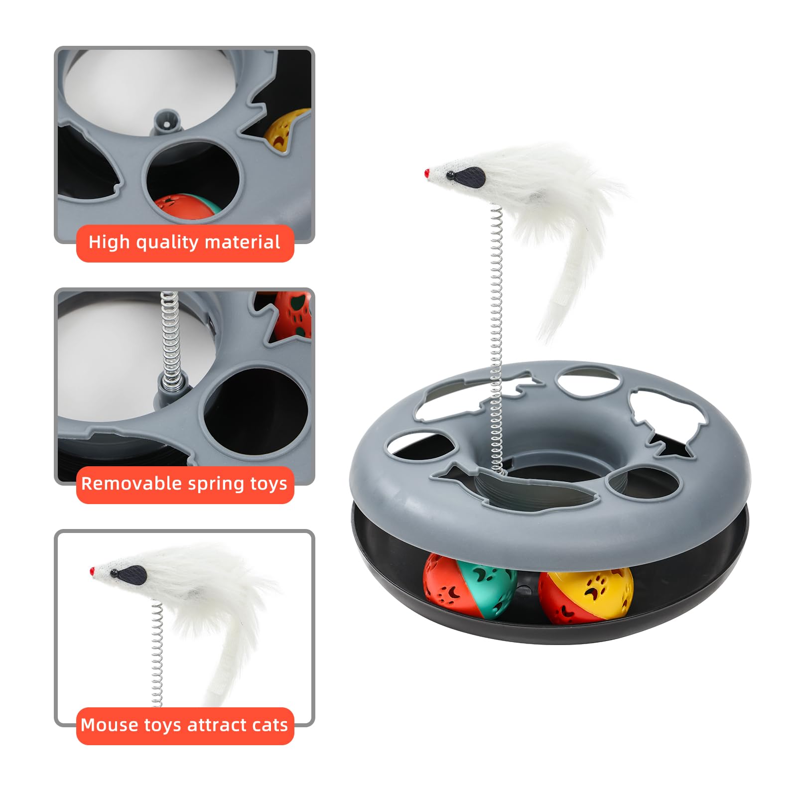 Collapsible S-Shaped Cat Tunnel Toy - 10.5 Inch Indoor Play Tube for Cats, Kittens, Puppies & Small Pets | Interactive Maze House with Roller Track | Perfect for Playtime, Exercise & Hide-and-Seek Games