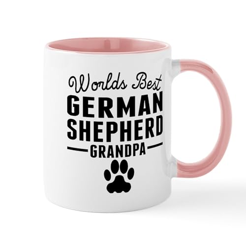 White/Pink Inside - Worlds Best German Shepherd Grandpa Mugs