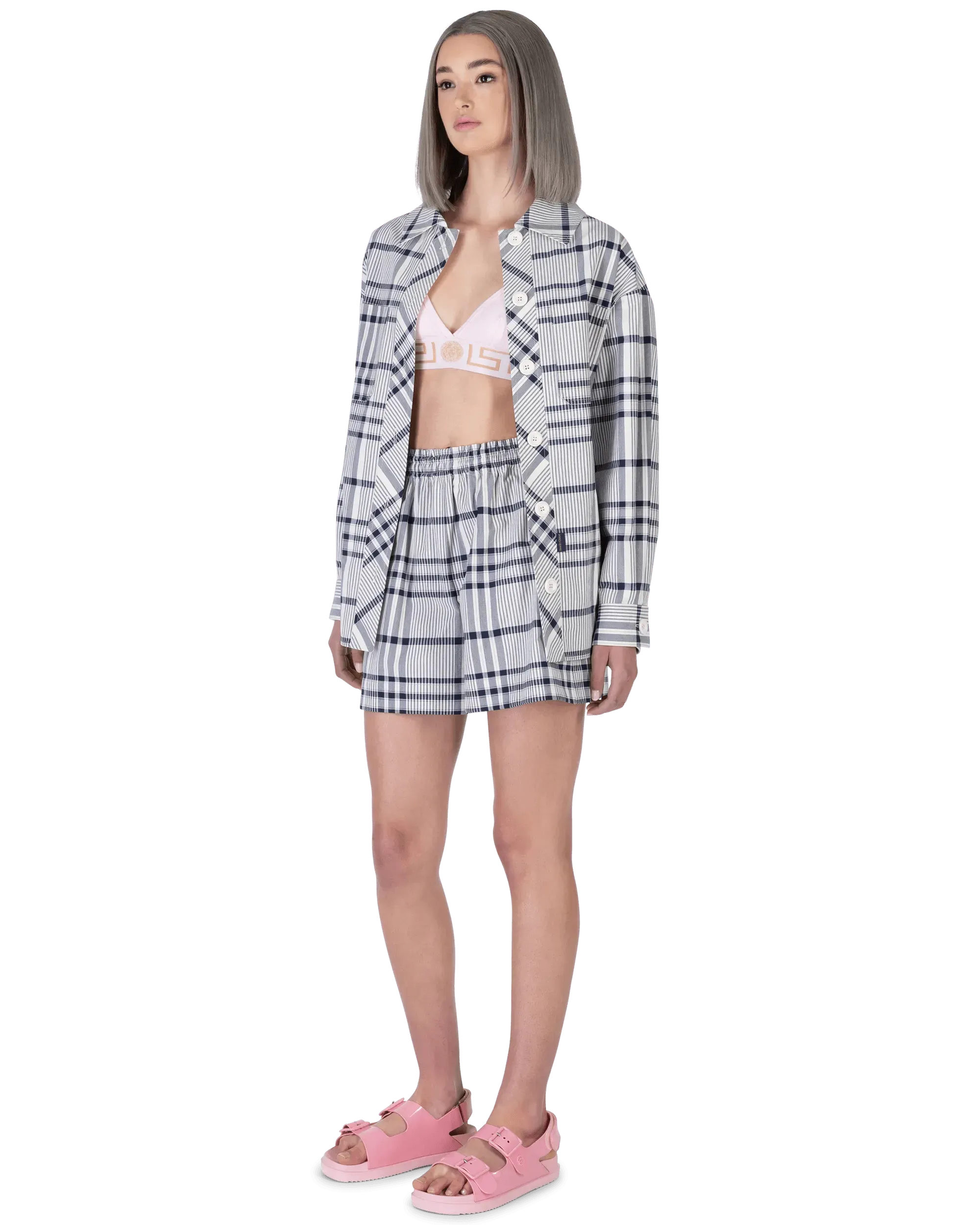 Stylish City Checks Mini Shorts for Women - Trendy Plaid Summer Shorts for Casual Outings & Beach Vacations