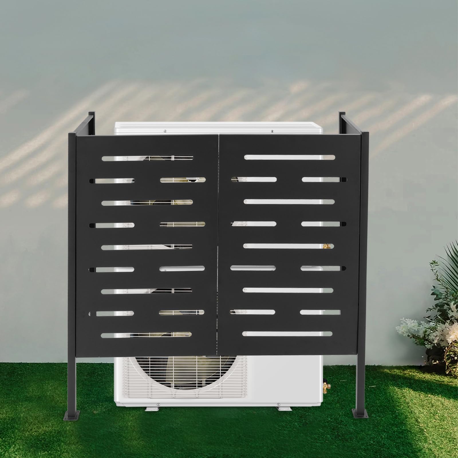 Black Iron Air Conditioner Privacy Fence - 48.03