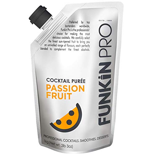 Funkin Passion Fruit Puree - 100% Natural, Vegan, Non-GMO, Gluten-Free Cocktail Mixer | Real Fruit Puree for Drinks, Smoothies, Mocktails & Desserts | Perfect for Home Bars, Restaurants & Party Mixing (2.2 lbs)
