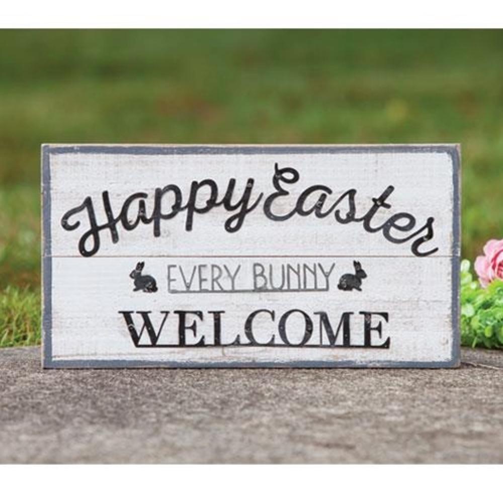 Every Bunny Welcome Easter Sign - Cute Spring Decor for Home, Party & Easter Celebrations - Perfect for Indoor & Outdoor Use